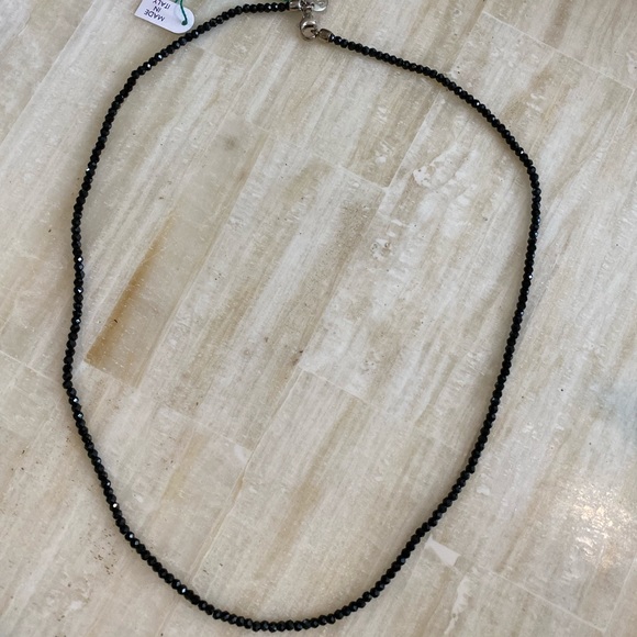 Ziegfeld Black Spinel 20” Necklace - Picture 1 of 13